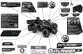 BODY - DECALS - 2022 CAN AM OUTLANDER MAX 6X6 EFI XT