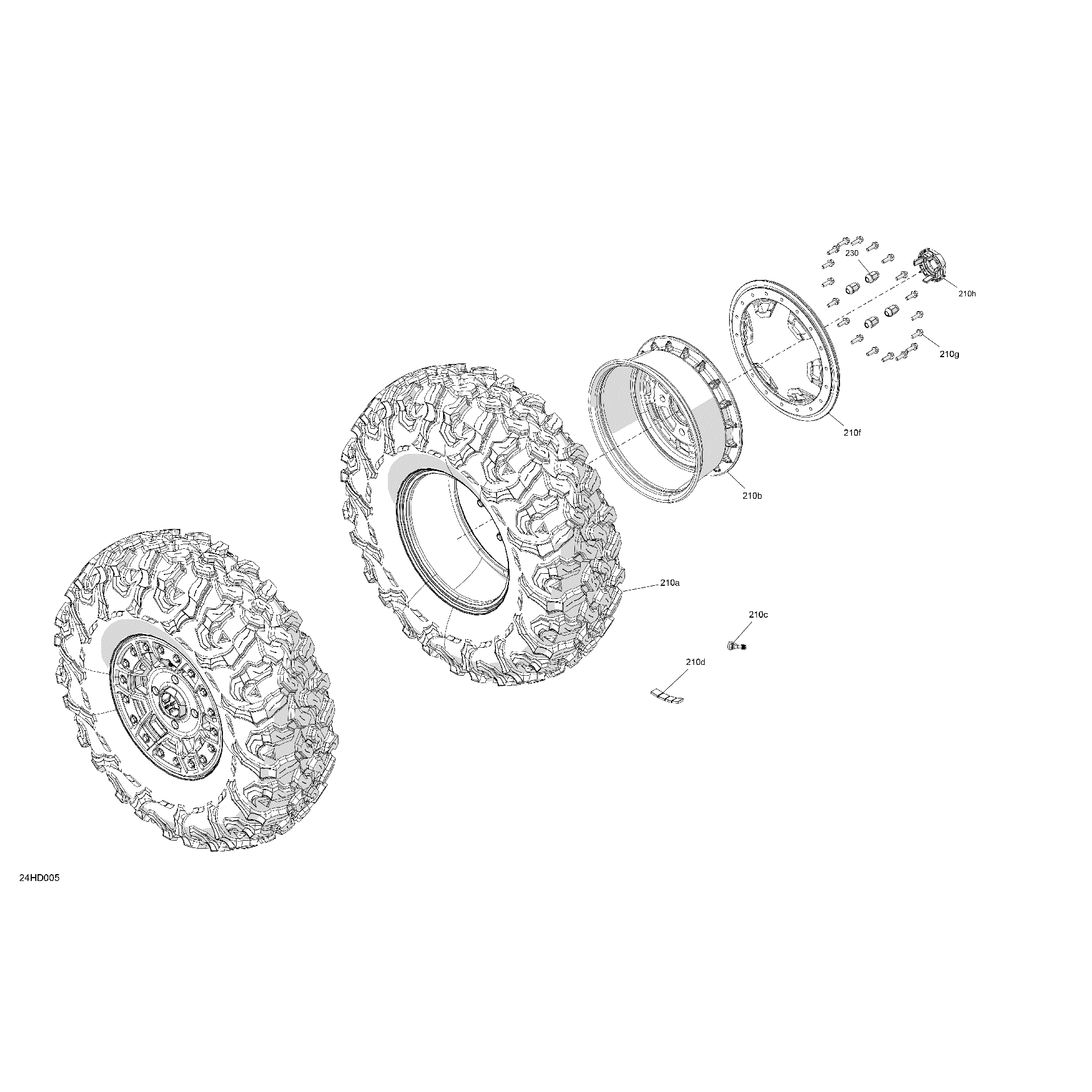 An Image of a Genuine Can-Am Parts Schematic Diagram showing the schematic - DRIVE - FRONT WHEELS