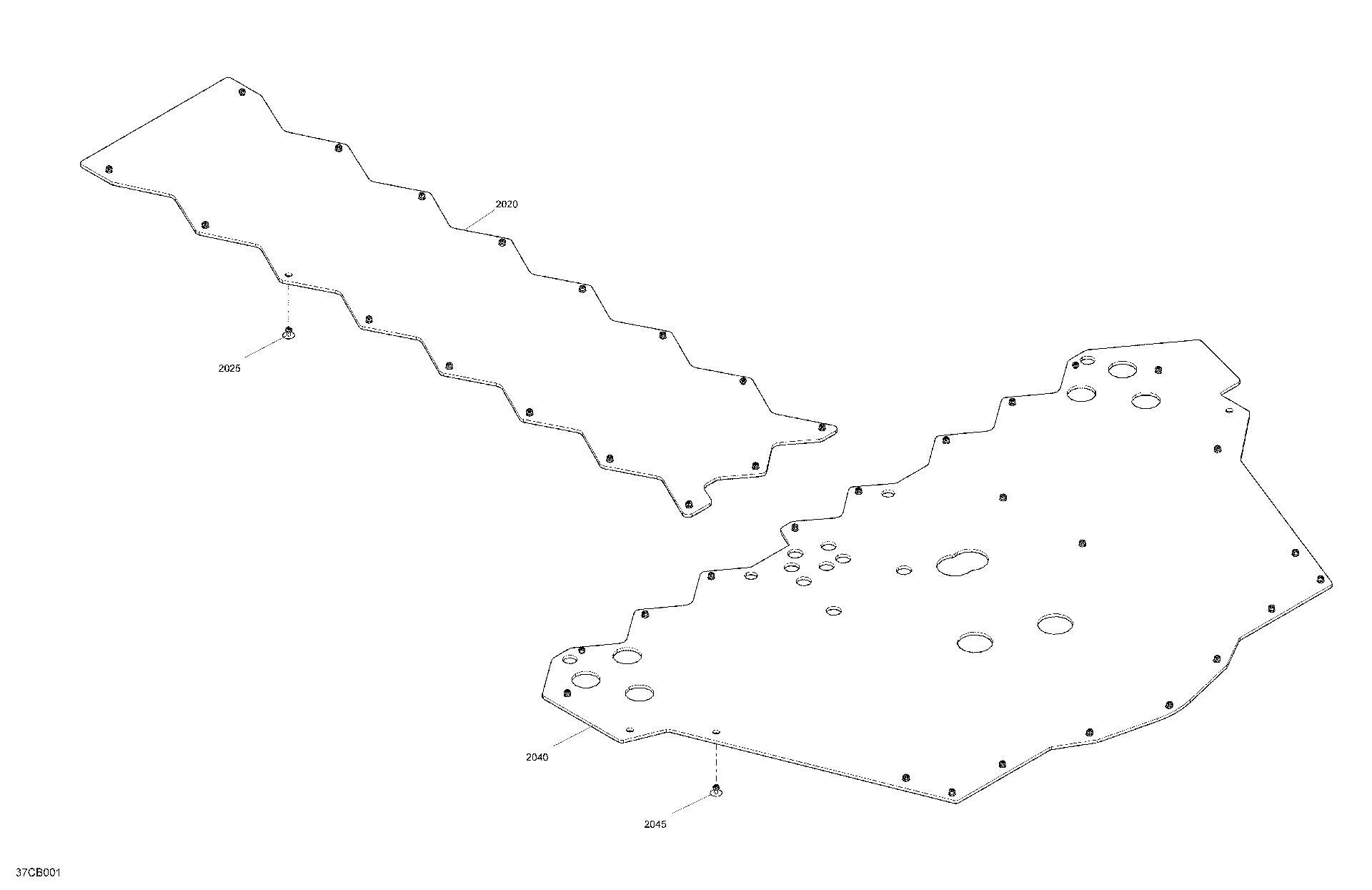 An Image of a Genuine Can-Am Parts Schematic Diagram showing the schematic - BODY - SKID PLATE
