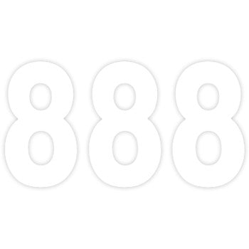 Pro Number 8 White 7" by Factory Effex