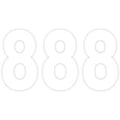 Pro Number 8 White 7" by Factory Effex