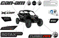 BODY - DECALS - 2025 CAN AM MAVERICK TURBO RR X DS SAS 64 INCH - TIMELESS BLACK METALLIC - 64" WIDTH CALI