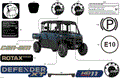 BODY - DECALS - 2026 CAN AM DEFENDER HD11 XT - DUSTY NAVY SATIN - 65" WIDTH