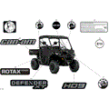 BODY - DECALS - 2025 CAN AM DEFENDER HD9 XT - STEALTH BLACK - 62" WIDTH CALI