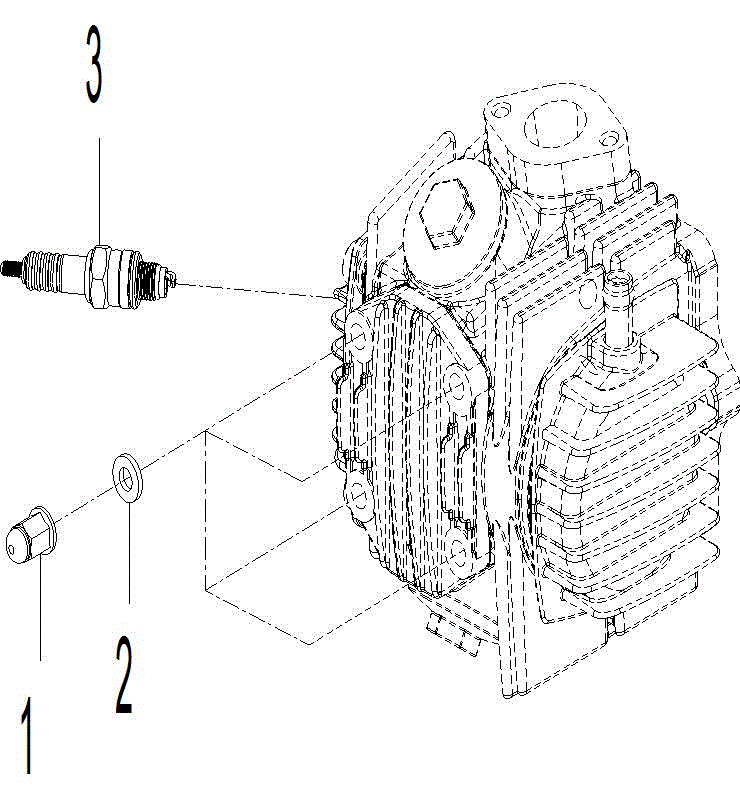 An Image of a Genuine Can-Am Parts Schematic Diagram showing the schematic - ENGINE - SPARK PLUG