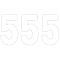Pro Number 5 White 8" by Factory Effex