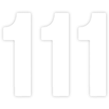 Pro Number 1 White 8" by Factory Effex