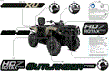BODY - FEATURE DECALS - 2025 CAN AM OUTLANDER PRO MAX HD7 4X4 XU - DESERT TAN