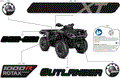 BODY - FEATURE DECALS - 2025 CAN AM OUTLANDER 1000R 4X4 XT - PLATINUM SILVER SATIN - (2)