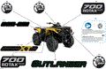 BODY - FEATURE DECALS - 2024 CAN AM OUTLANDER MAX 700 4X4 XT - NEO YELLOW - (2)
