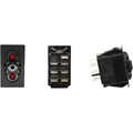 Dash Switch Body Dual Acc Red/Red By XTC Power