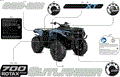 BODY - FEATURE DECALS - 2026 CAN AM OUTLANDER MAX 700 4X4 XT - SCANDI BLUE