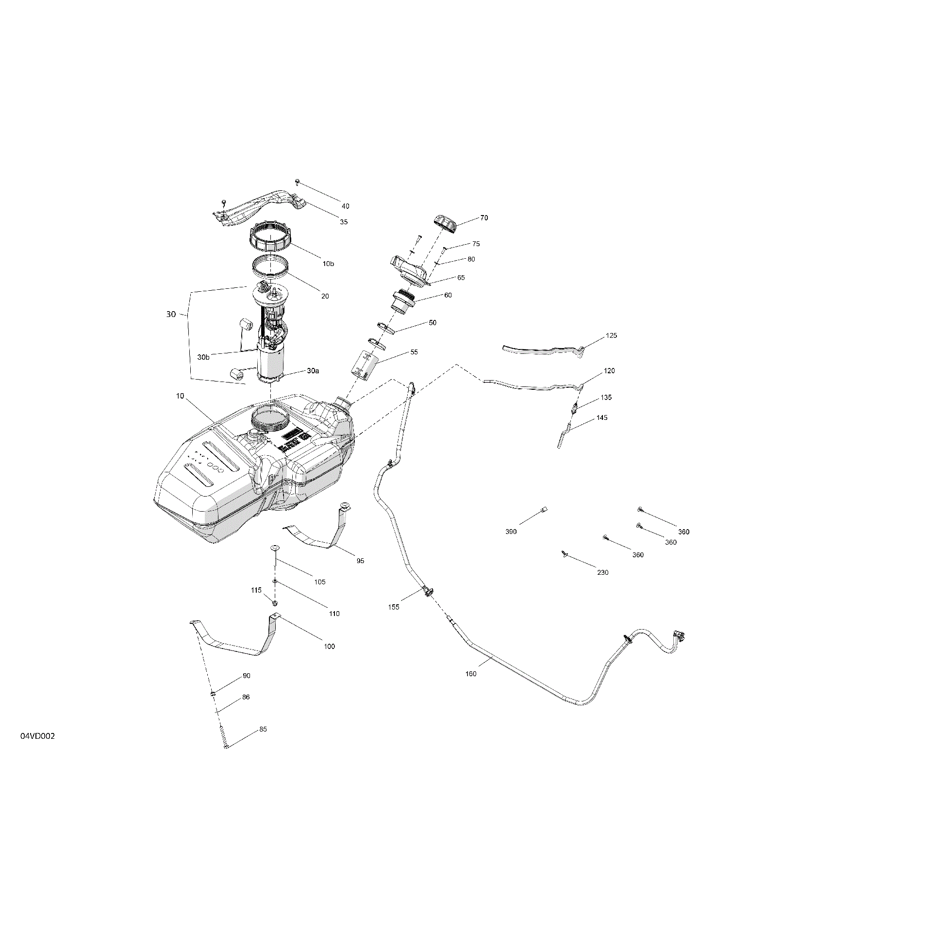 An Image of a Genuine Can-Am Parts Schematic Diagram showing the schematic - ENGINE - FUEL
