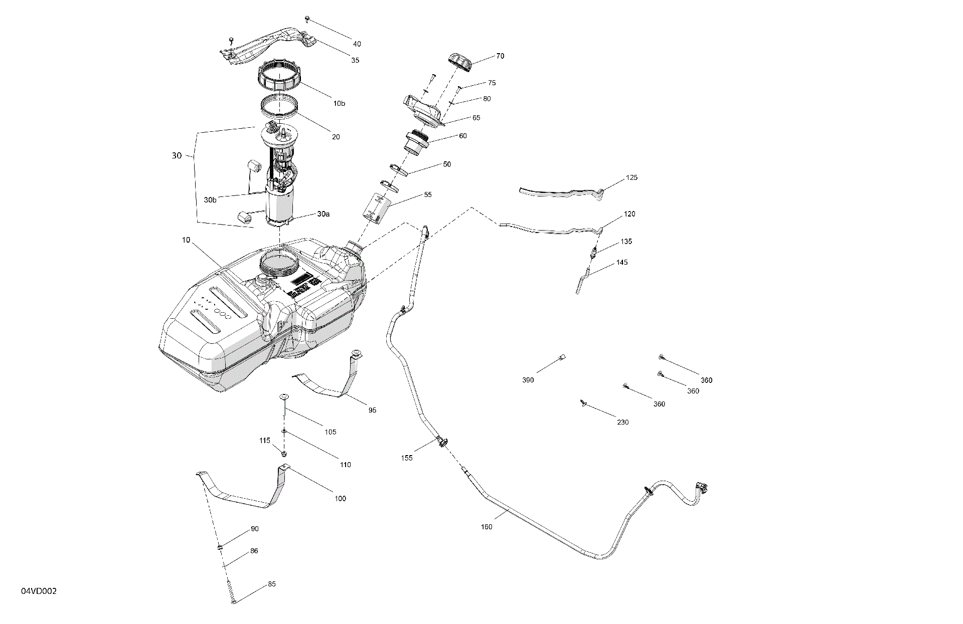 An Image of a Genuine Can-Am Parts Schematic Diagram showing the schematic - ENGINE - FUEL