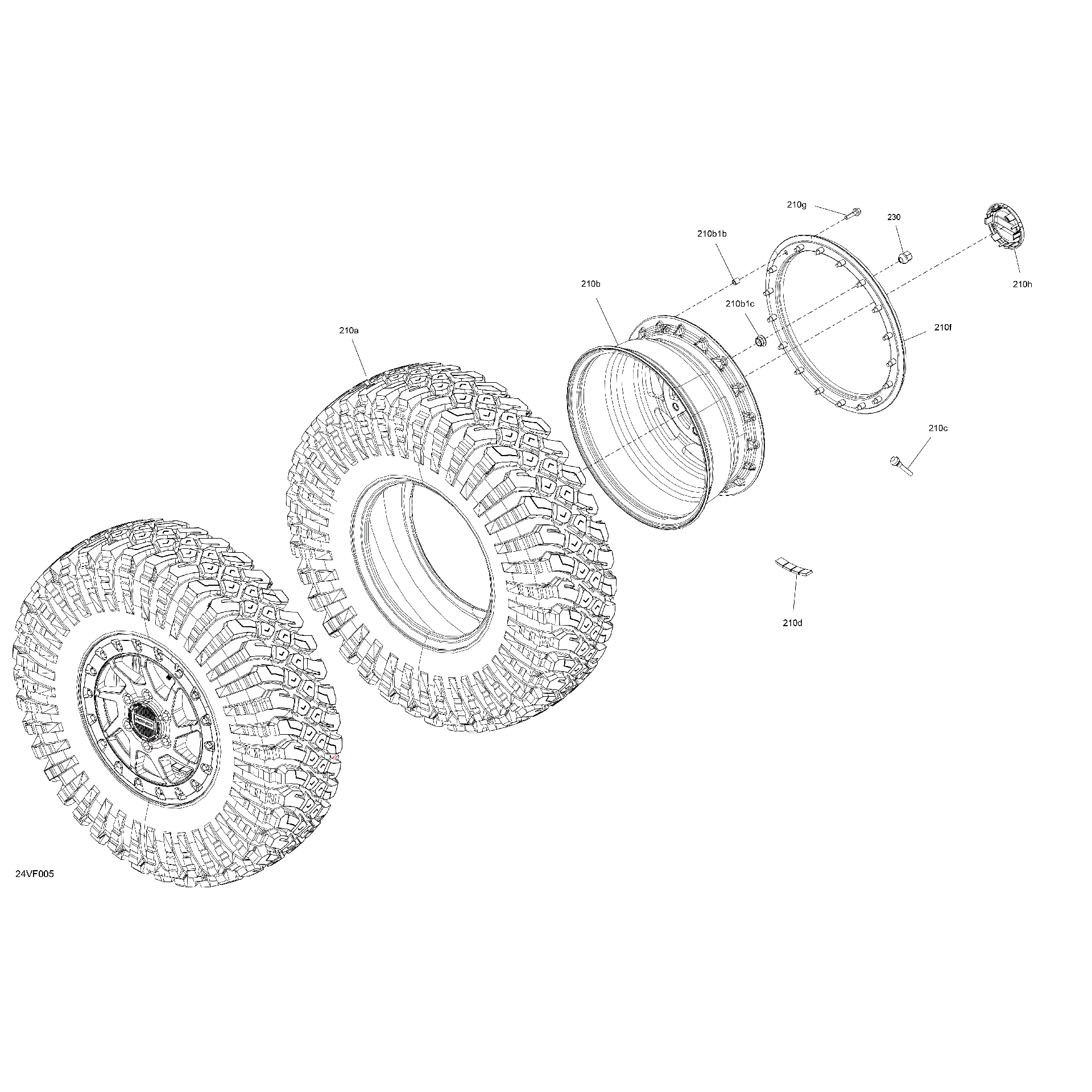 An Image of a Genuine Can-Am Parts Schematic Diagram showing the schematic - DRIVE - FRONT WHEELS