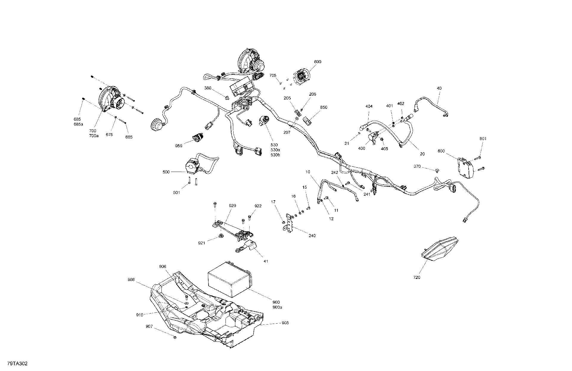 An Image of a Genuine Can-Am Parts Schematic Diagram showing the schematic - ELECTRIC - SYSTEM