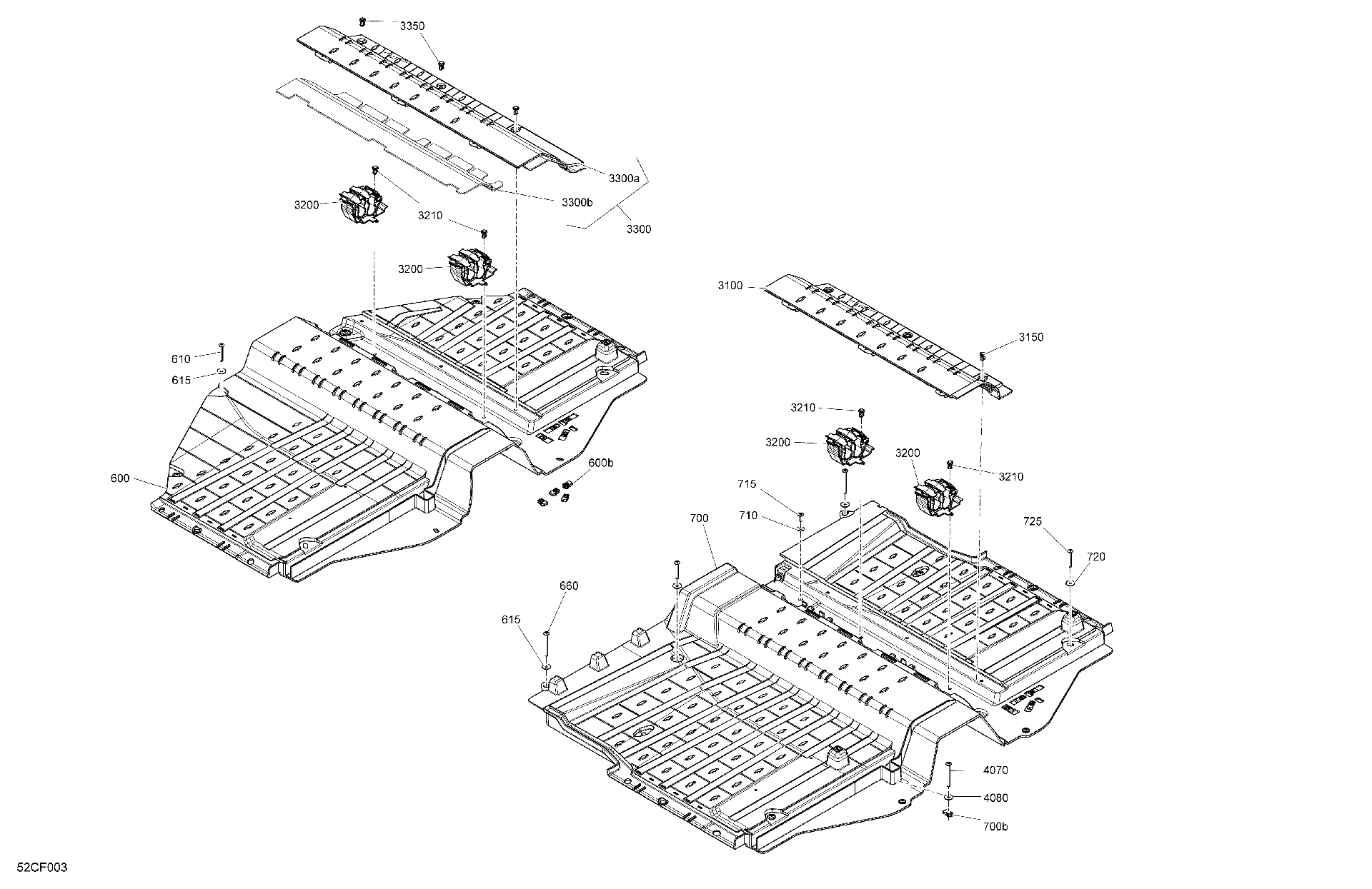 An Image of a Genuine Can-Am Parts Schematic Diagram showing the schematic - CAB INTERIOR - FLOOR