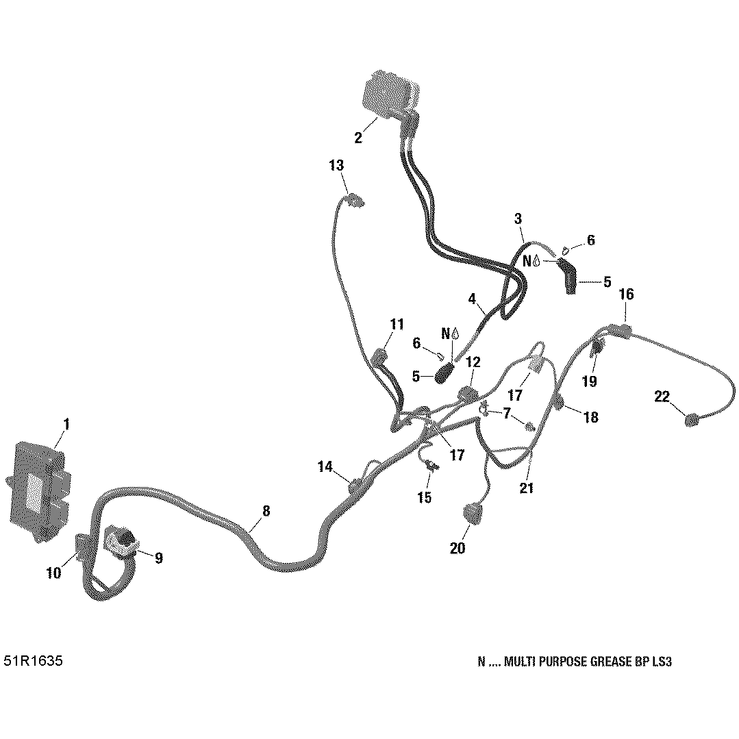 An Image of a Genuine Can-Am Parts Schematic Diagram showing the schematic - ENGINE HARNESS AND ELECTRONIC MODULE - HD10
