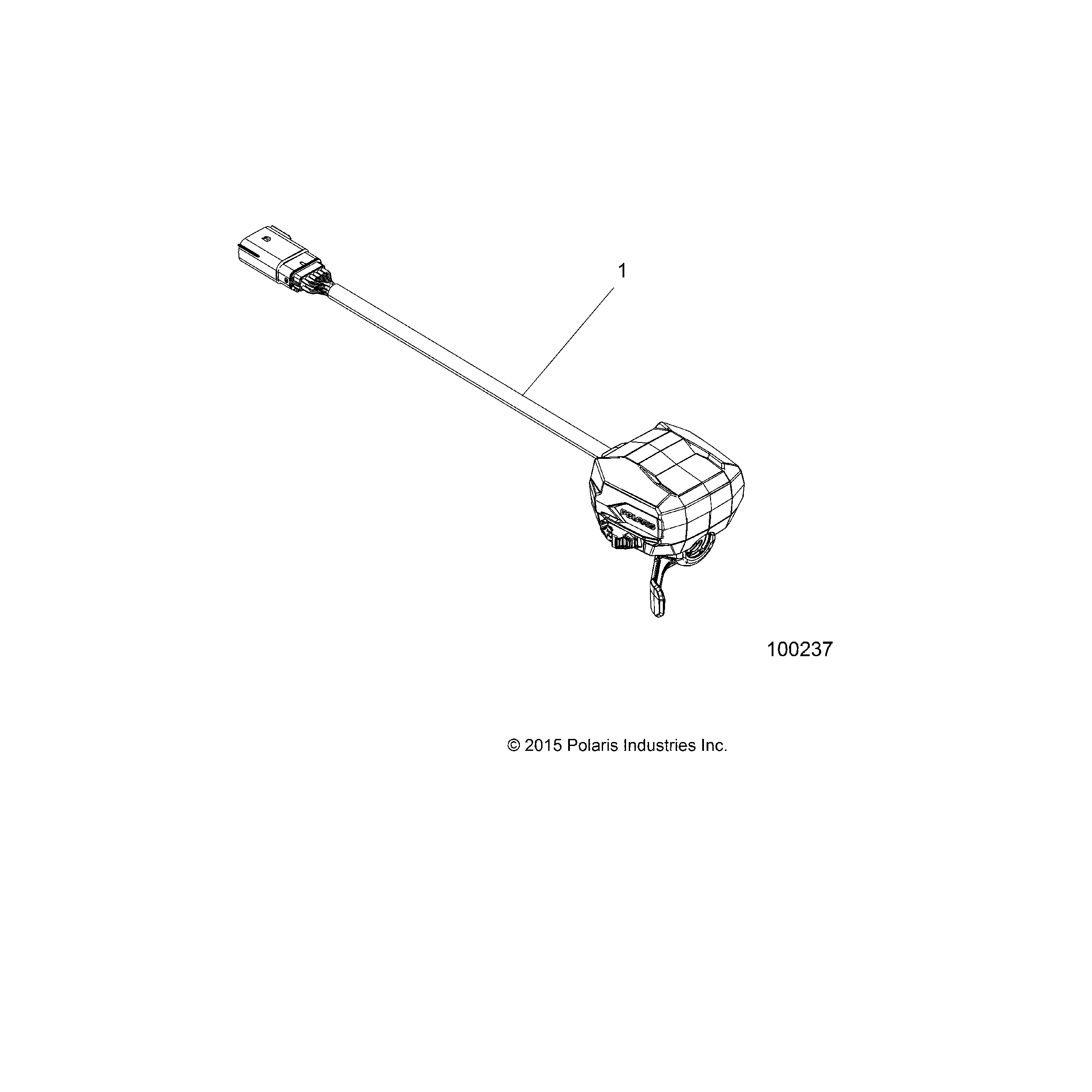 An Image of a Genuine Polaris Parts Schematic Diagram showing the schematic - CONTROLS: THROTTLE ASM. - 2016 POLARIS SPORTSMAN 450 HO