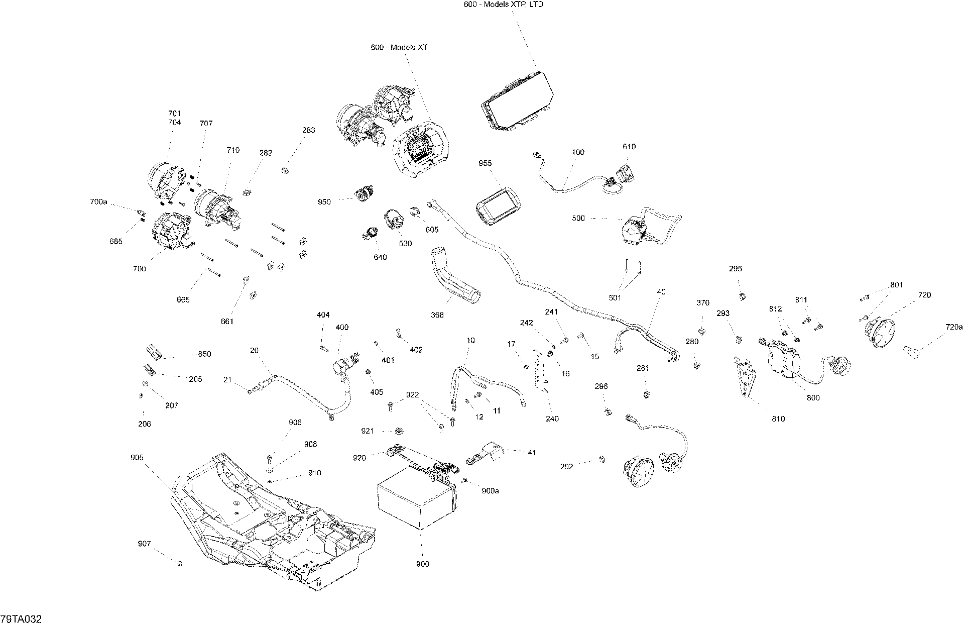 An Image of a Genuine Can-Am Parts Schematic Diagram showing the schematic - ELECTRIC - SYSTEM