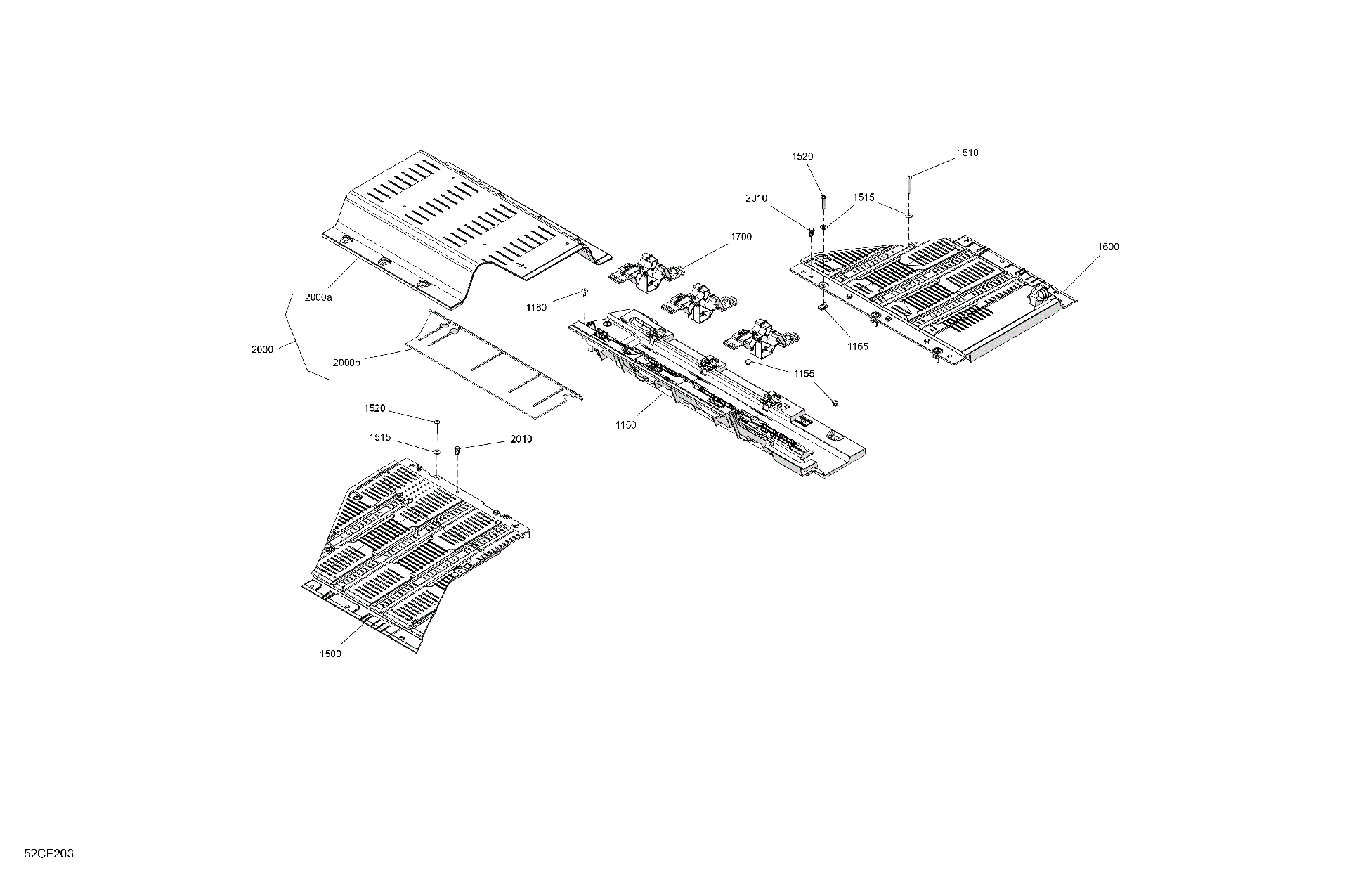 An Image of a Genuine Can-Am Parts Schematic Diagram showing the schematic - CAB INTERIOR - FLOOR