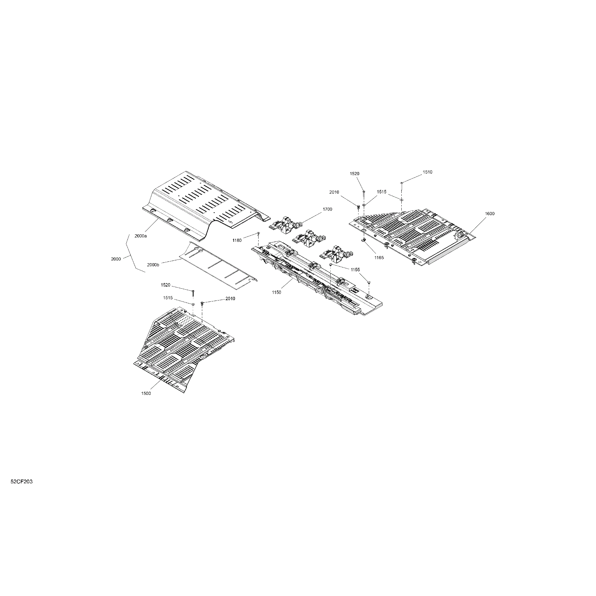 An Image of a Genuine Can-Am Parts Schematic Diagram showing the schematic - CAB INTERIOR - FLOOR