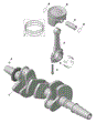 ROTAX - CRANKSHAFT AND PISTONS - 2026 CAN AM MAVERICK MAX TURBO DS - DUSTY NAVY SATIN - 64" WIDTH
