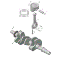 ROTAX - CRANKSHAFT AND PISTONS - 2026 CAN AM MAVERICK TURBO RR X DS - DUSTY NAVY SATIN - 64" WIDTH