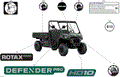 BODY - DECALS - 2026 CAN AM DEFENDER PRO HD10 DPS - COMPASS GREEN - 64" WIDTH - (2)