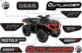 BODY - FEATURE DECALS - 2018 CAN AM OUTLANDER 4X4 XT 1000R - BRUSHED ALUMINIUM