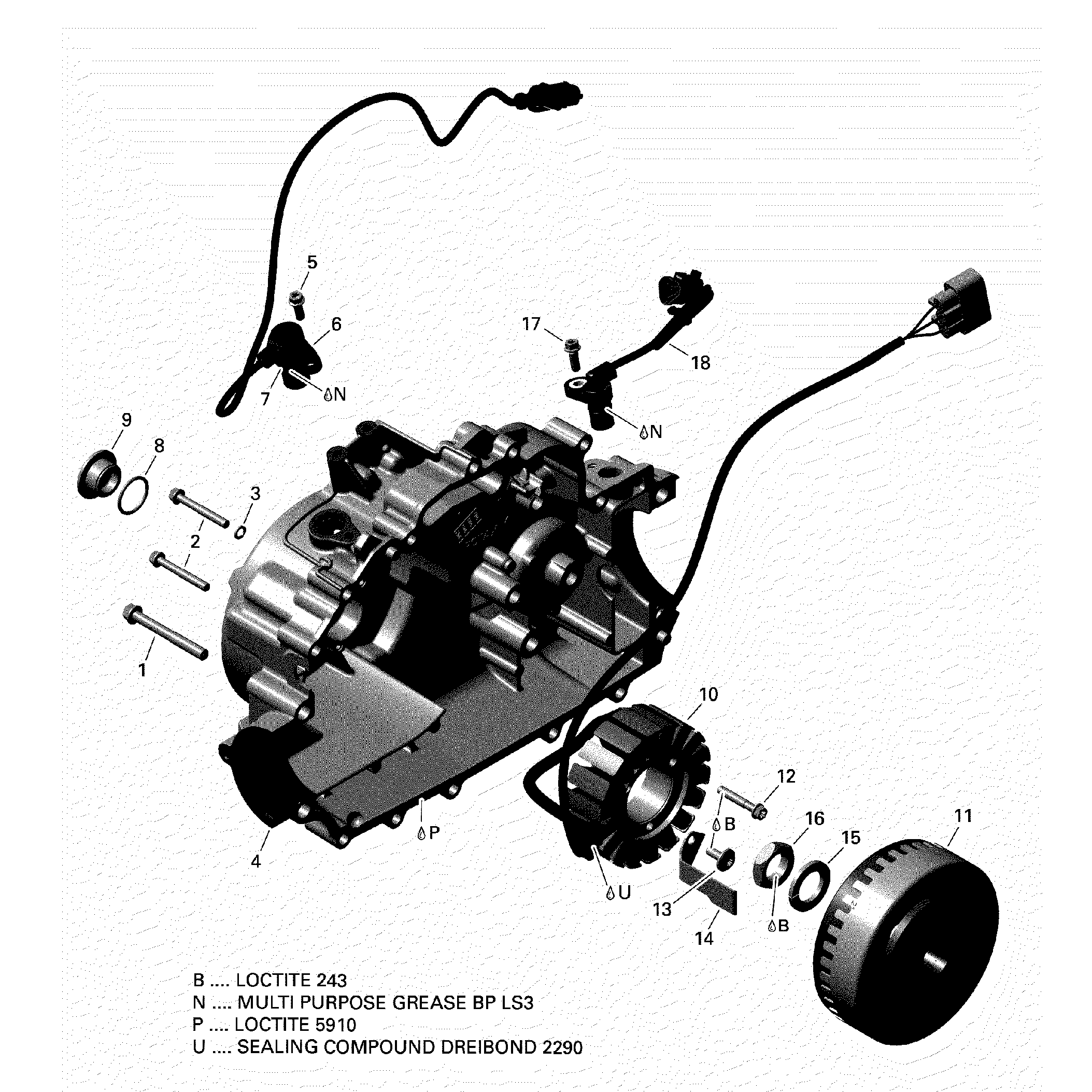 An Image of a Genuine Can-Am Parts Schematic Diagram showing the schematic - MAGNETO
