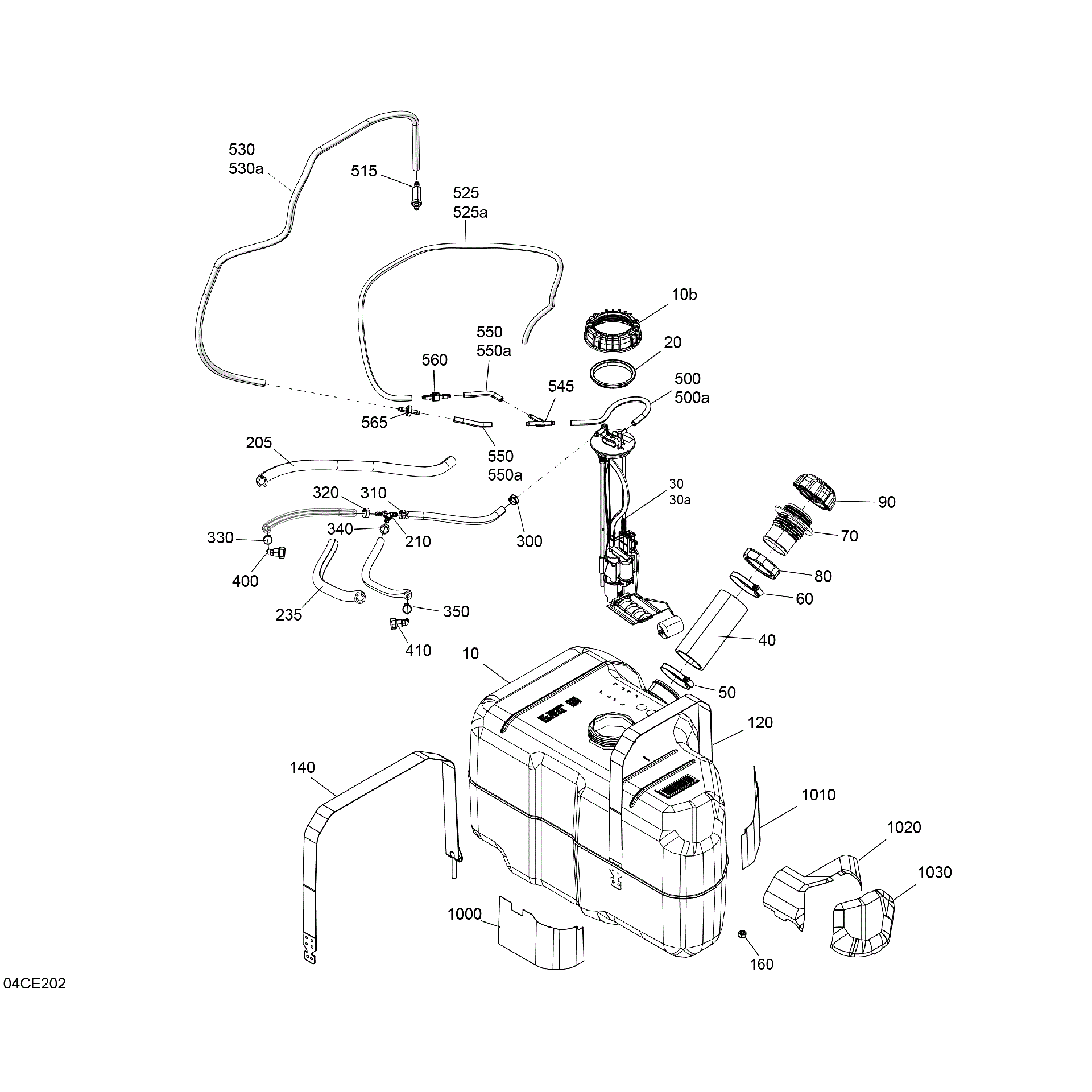 An Image of a Genuine Can-Am Parts Schematic Diagram showing the schematic - ENGINE - FUEL