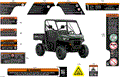 BODY - WARNING DECALS - 2025 CAN AM DEFENDER HD7 - COMPASS GREEN - 62" WIDTH CALI