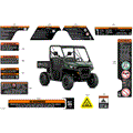 BODY - WARNING DECALS - 2025 CAN AM DEFENDER HD9 - COMPASS GREEN - 62" WIDTH CALI