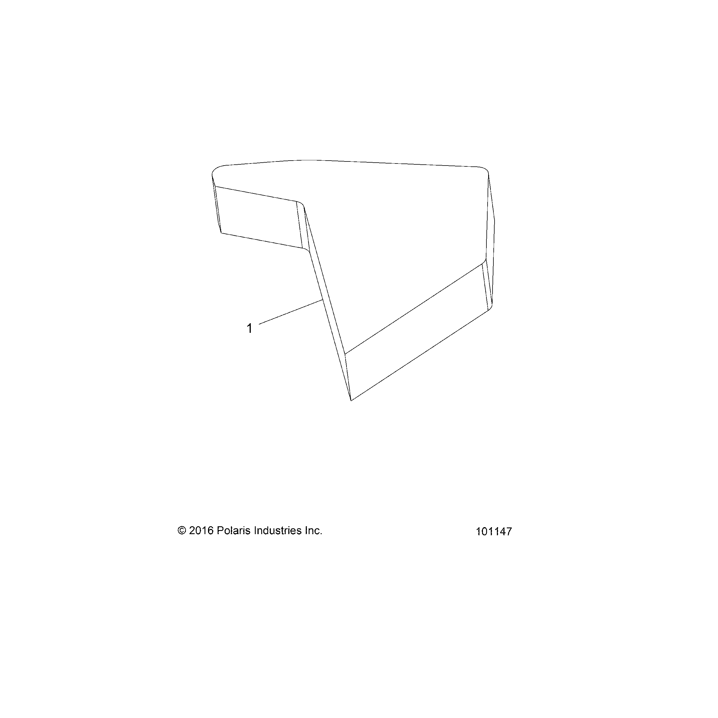 An Image of a Genuine Polaris Parts Schematic Diagram showing the schematic - BODY: FOAM PLUG - 2017 POLARIS ACE 500 SOHC