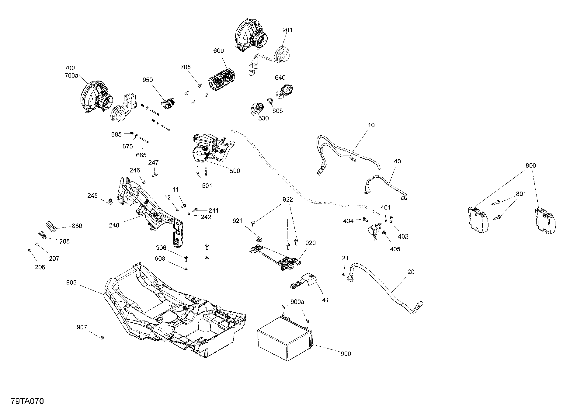 An Image of a Genuine Can-Am Parts Schematic Diagram showing the schematic - ELECTRIC - SYSTEM
