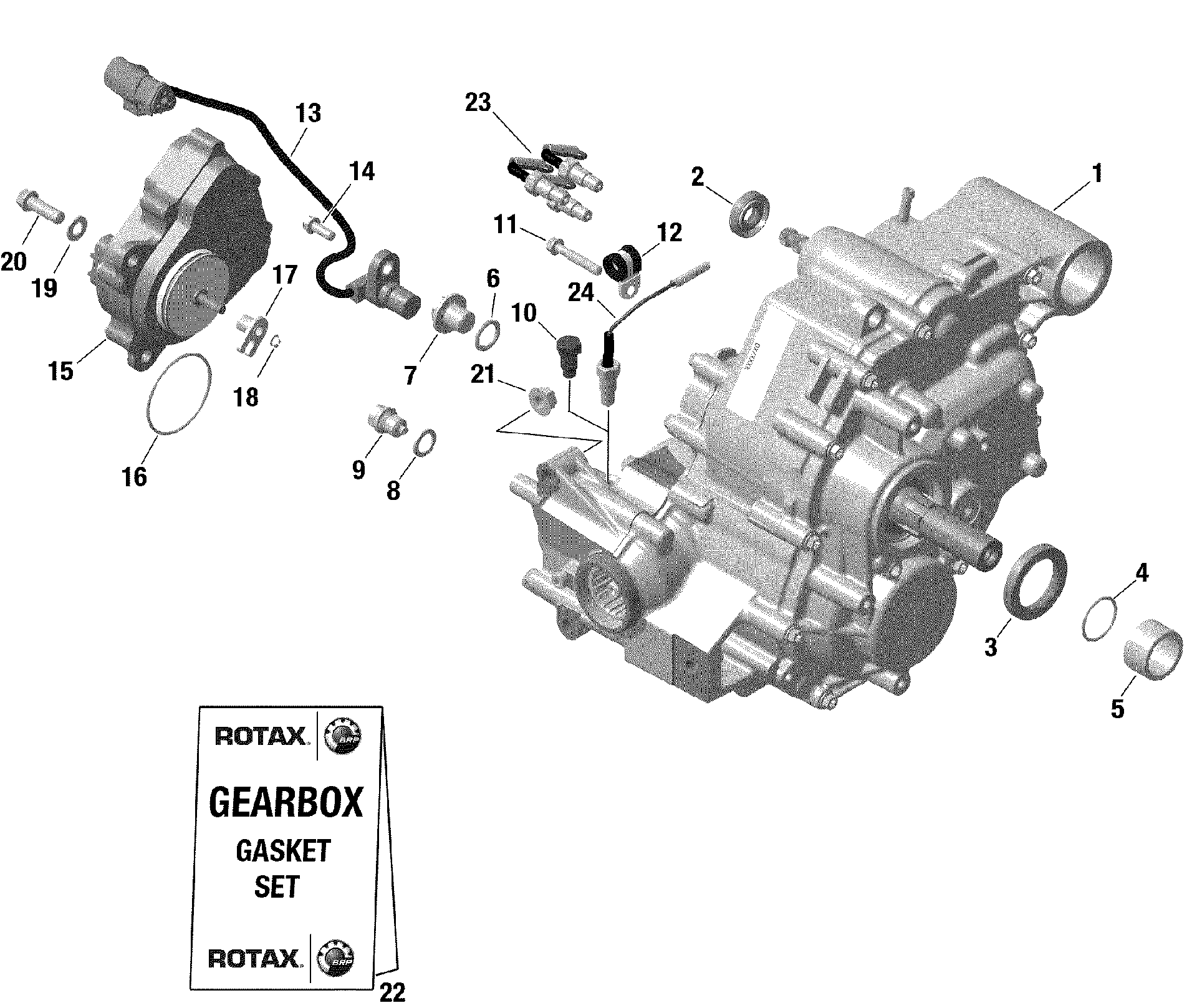 An Image of a Genuine Can-Am Parts Schematic Diagram showing the schematic - GEAR BOX AND COMPONENTS 420686217