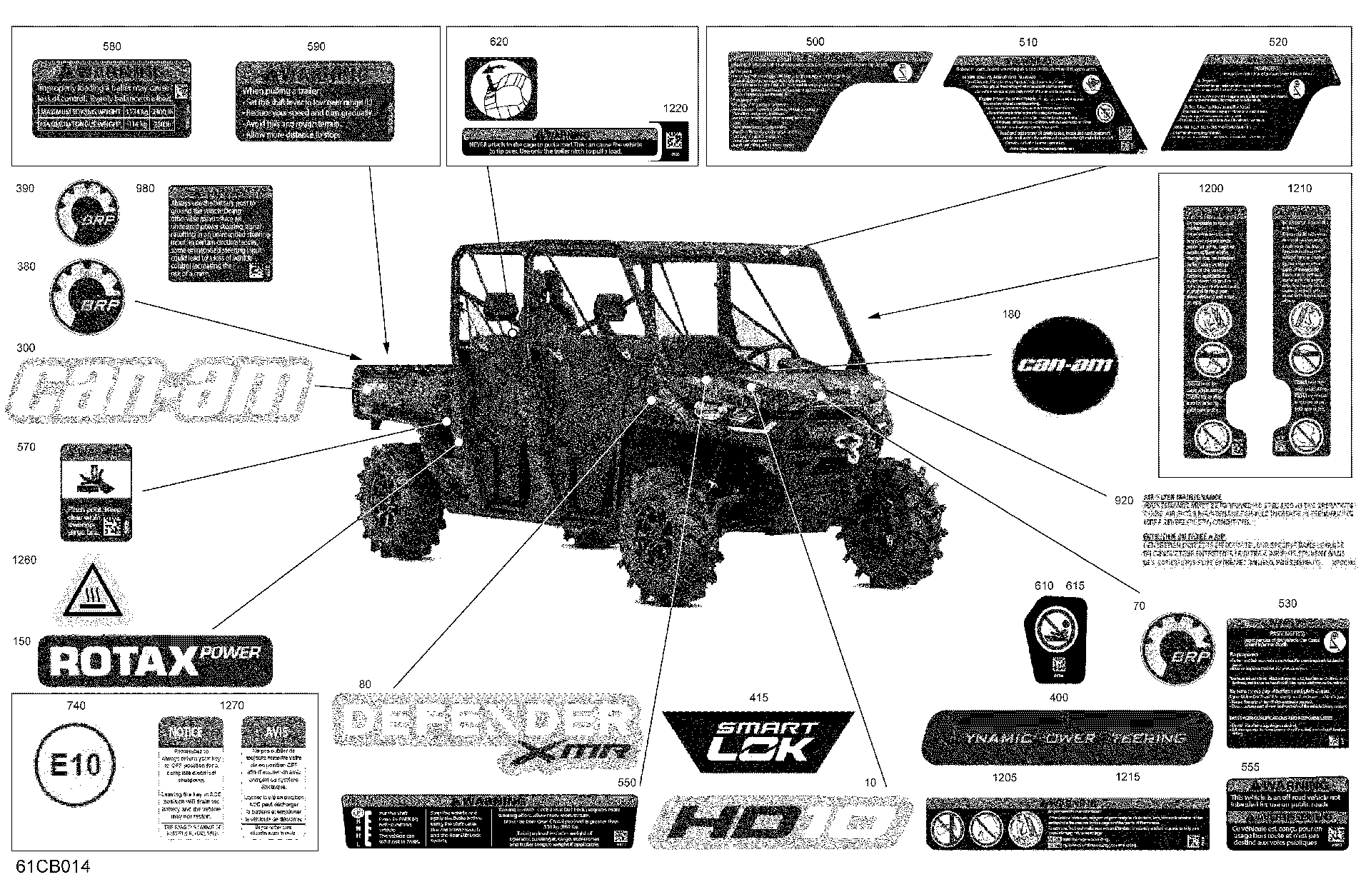 An Image of a Genuine Can-Am Parts Schematic Diagram showing the schematic - BODY - DECALS