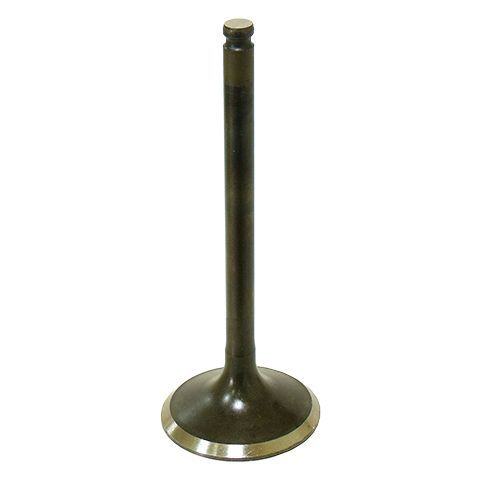 The Yamaha YFZ450 Exhaust Valve by Bronco is a metal engine component with a long stem and flat, circular base, designed for UTVs to regulate exhaust gases in internal combustion engines.
