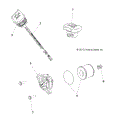 ENGINE: OIL FILTER DIPSTICK AND FILL CAP - 2016 POLARIS ACE 325 EFI
