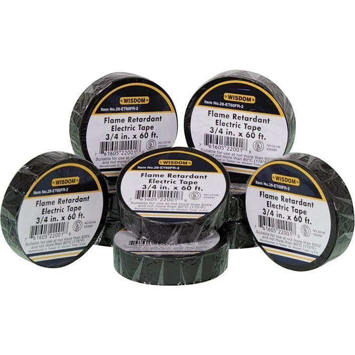 Electrical Tape 10/Pk by Wps ET3/4X60BK777---228 Tape