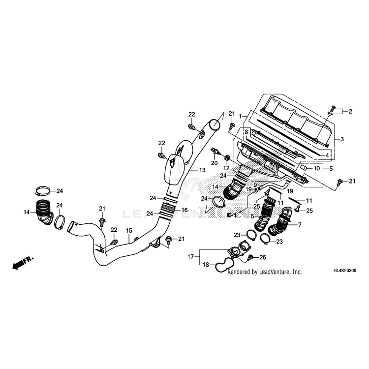 Element Set, Air Cleaner by Honda 17215-HL4-AK0 OEM Hardware 17215-HL4-AK0 Off Road Express Peach St