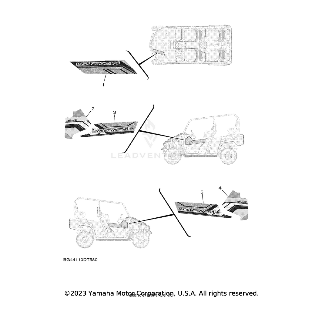 Emblem 1 by Yamaha BG4-F1781-40-00 OEM Hardware BG4-F1781-40-00 Off Road Express