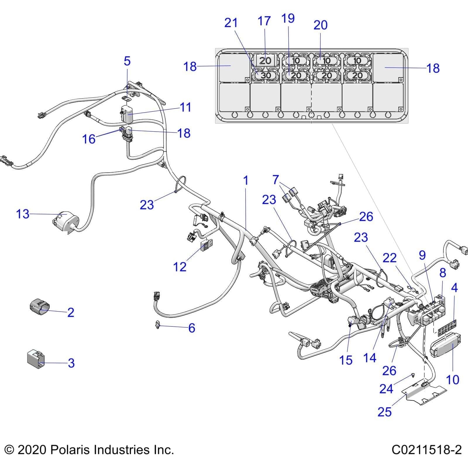 Engine Temp Harness Kit by Polaris 2878496 OEM Hardware P2878496 Off Road Express
