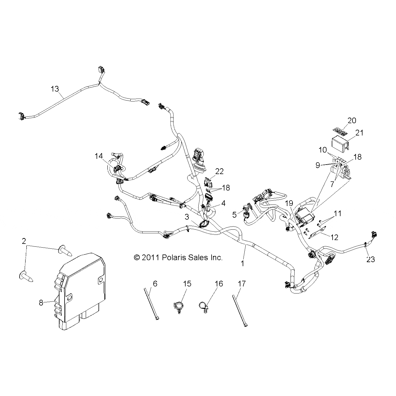 Eps Chassis Harness, Rzr by Polaris 2411766 OEM Hardware P2411766 Off Road Express Drop Ship