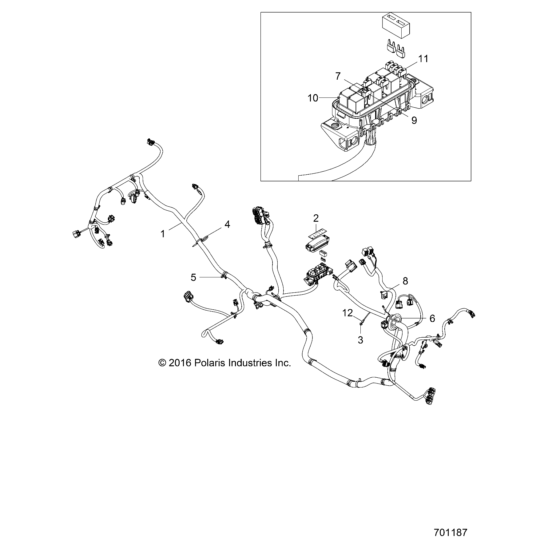 Eps Chassis Harness, Rzr by Polaris 2413981 OEM Hardware P2413981 Off Road Express Drop Ship