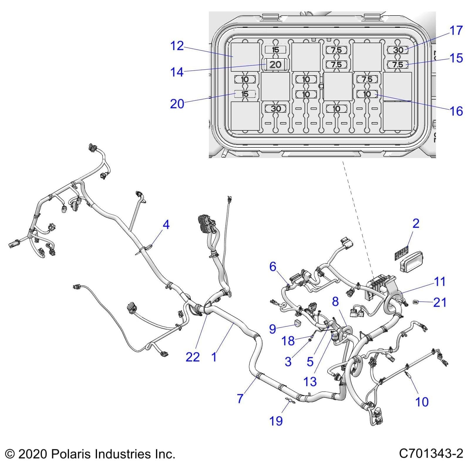Eps Chassis Harness, Rzr by Polaris 2414463 OEM Hardware P2414463 Off Road Express Drop Ship