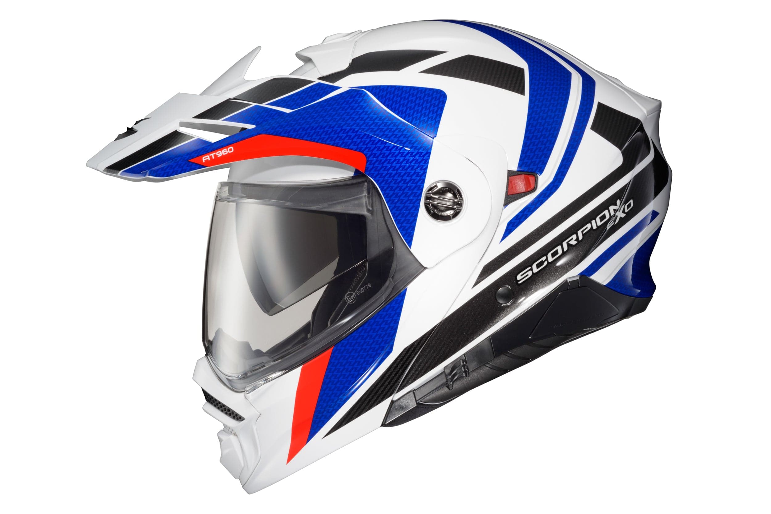 Western Powersports Modular Helmet White/Blue / 2X-Large EXO-AT960 Modular Helmet Hicks by Scorpion Exo 96-1167
