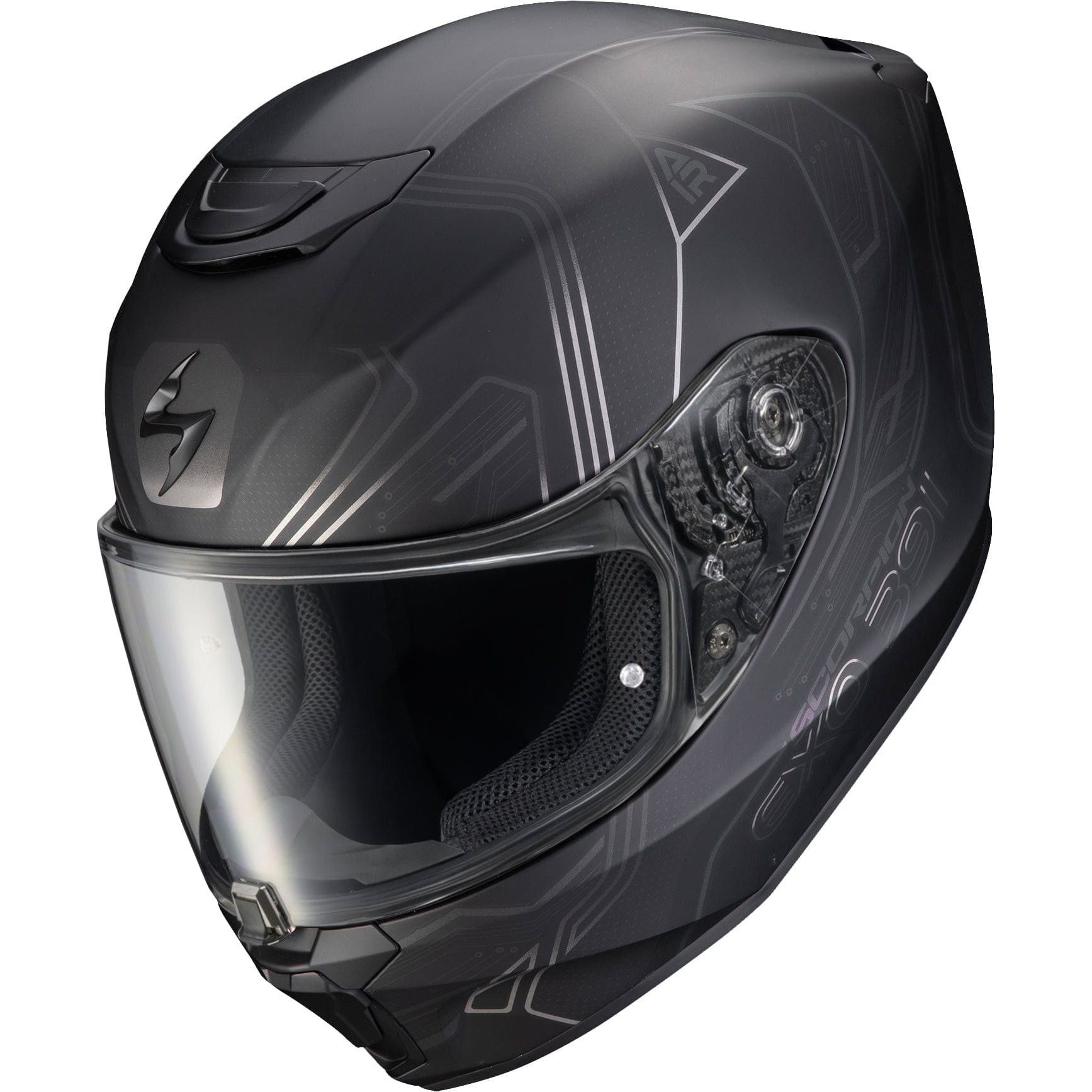 scorpion black helmet EXO R330 Full Face Helmet Solid Matte Black XS