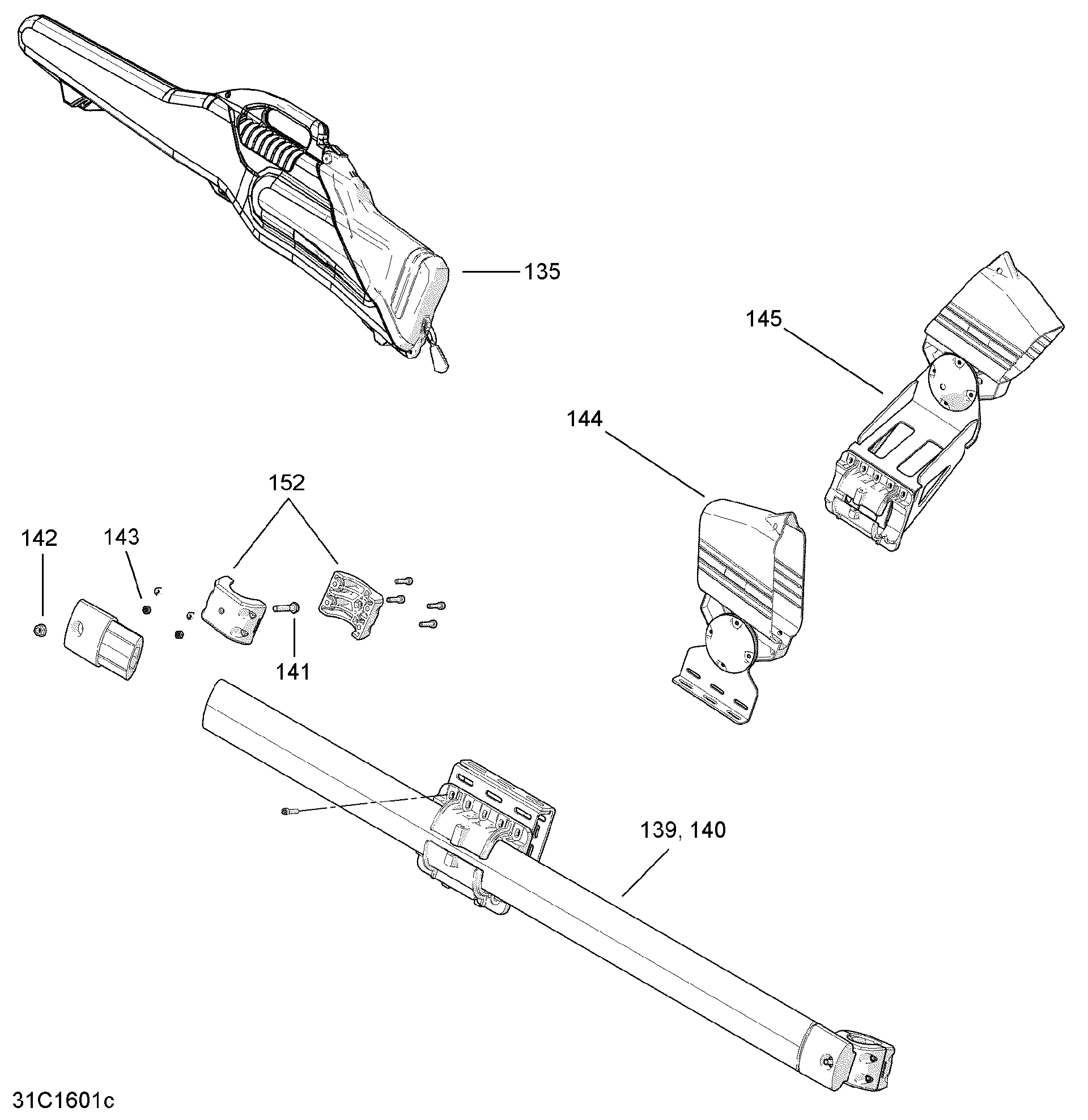 An Image of a Genuine Can-Am Parts Schematic Diagram showing the schematic - ACCESSORIES - HUNTER EDITION